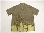 Winnie Fashion Bamboo Gray Cotton Men's Hawaiian Shirt