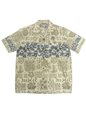Winnie Fashion Local Aloha Ivory Cotton Men&#39;s Hawaiian Shirt