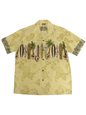 Winnie Fashion Long Board Ivory Cotton Men&#39;s Hawaiian Shirt