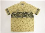 Winnie Fashion Local Bird of Paradise Ivory Cotton Men's Hawaiian Shirt