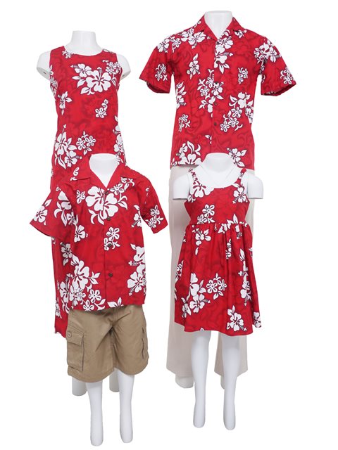 Hawaiian Family Outfits for Hawaiian party & Luau
