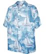Pacific Legend Yacht Slate Cotton Men&#39;s Hawaiian Shirt