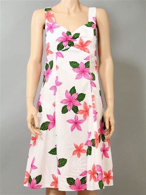 フラダンス ハワイアン リゾートワンピース プルメリア南国 Lサイズ フラダンス ハワイアン リゾートワンピース プルメリア南国 L