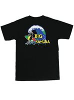 Big Kahuna Black Cotton Men's Hawaiian T-Shirt