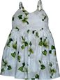 Pacific Legend Hibiscus White Cotton Toddlers Hawaiian Bungee Dress