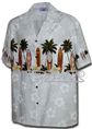 Pacific Legend Surfboard White Cotton Boys Junior Hawaiian Shirt