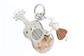 Paradise Collection Sterling Silver with Rose Gold Kahiko Collection Ukulele and Hula Girl Pendant