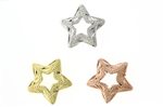 Paradise Collection Sterling Silver Maile Hawaii Tri-Color Star Pendant
