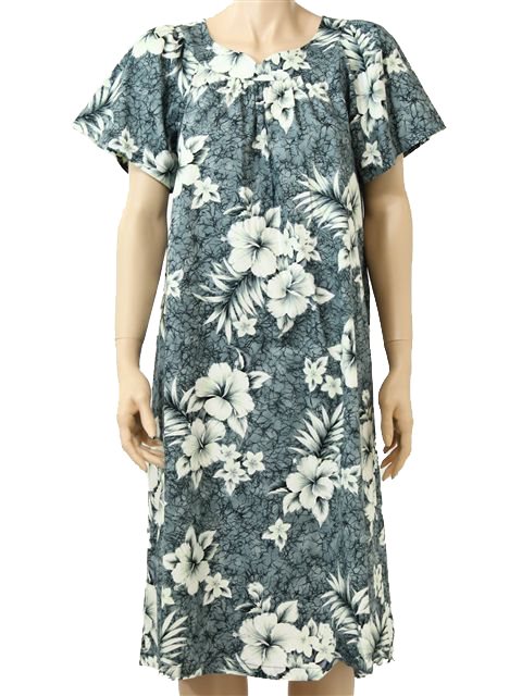 midi plus size hawaiian dress