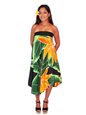Pareo Island Gardenia Black &amp; Gold 2-Way Spandex Top Dress