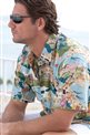 Tori Richard Boatday Aloha Blue Cotton Men's Hawaiian Shirt