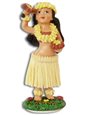 Girl with Uliuli Miniature Dashboard Hula Doll