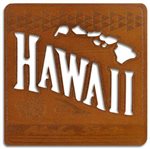 KC Hawaii Laser Cut & Etched Wood Coasters [Hawaiian Islands]