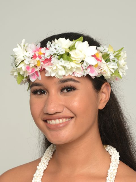 White Tuberose Wedding Headband (Haku ...