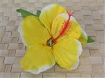 Yellow Single Hibiscus Clip 4.5"
