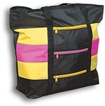 KC Hawaii Black Colorful Tote Bag