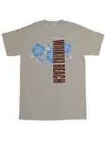 Waikiki Beach Khaki Cotton Men's Hawaiian T-Shirt