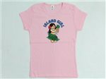 Island Girl with Pineapple Pink Cotton Women's Hawaiian T-Shirt