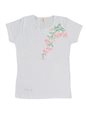 Flower A White Cotton Women&#39;s Hawaiian T-Shirt