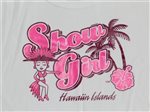 Show Girl White Cotton Women's Hawaiian T-Shirt
