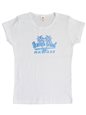 Beach Girl  Blue Logo / White T-shirt Cotton Women&#39;s Hawaiian T-Shirt