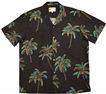 Paradise Found Coconut Tree/Black Men's Hawaiian Shirt