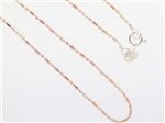 Paradise Collection 14KT Rose Gold Bead Chain 16 inches / 18 inches
