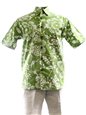 Kahala Duke's Pareo Wasabi Cotton Men's Hawaiian Shirt