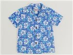 Hibiscus Blue Boy's Hawaiian Shirt