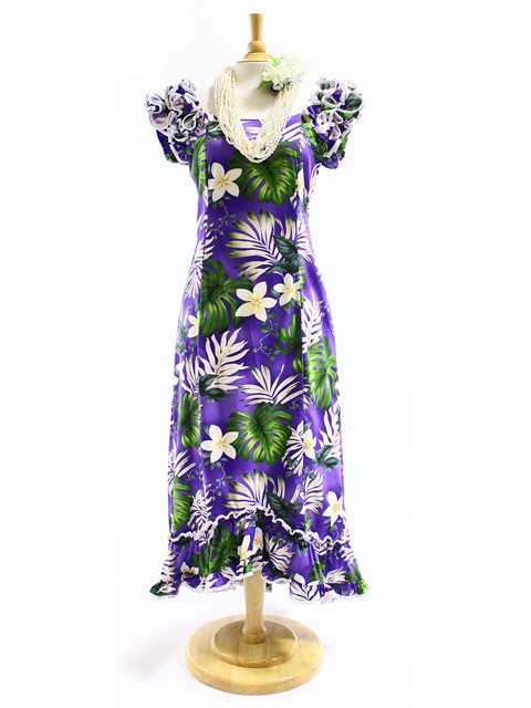 purple hawaiian dress