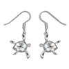 Paradise Collection Sterling Silver Honu Plumeria Pierced Earrings