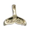 Paradise Collection 14KT Yellow Gold Whale Tail &amp; Plumeria Pendant