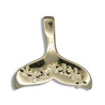 Paradise Collection 14KT Yellow Gold Whale Tail & Plumeria Pendant