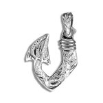 Paradise Collection Sterling Silver Ancient Hawaiian Fish Hook Pendant