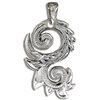 Paradise Collection Sterling Silver Maile Hawaii Wave Pendant
