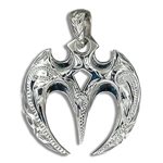 Paradise Collection Sterling Silver Maile Hawaii Bat Pendant