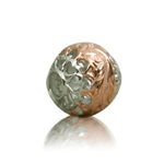 Paradise Collection Sterling Silver with Rose Gold Maile Hawaii Beads Sphere Heart Pendant