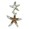 Paradise Collection Sterling Silver Koa Doube Starfish Pendant