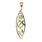 Paradise Collection 14KT Yellow Gold Surfboard Pendant