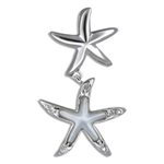 Paradise Collection Sterling Silver MOP Double Starfish Pendant