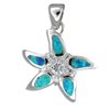 Paradise Collection Sterling Silver Blue Opal Starfish Pendant