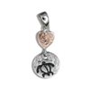 Paradise Collection Sterling Silver with Rose Gold Honu Heart Pendant