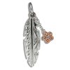 Paradise Collection Sterling Silver with Rose Gold Leaf Plumeria Pendant