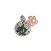 Paradise Collection Sterling Silver with Rose Gold Honu Plumeria Pendant