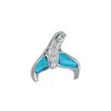 Paradise Collection Sterling Silver Turquoise Whale Tail Pendant