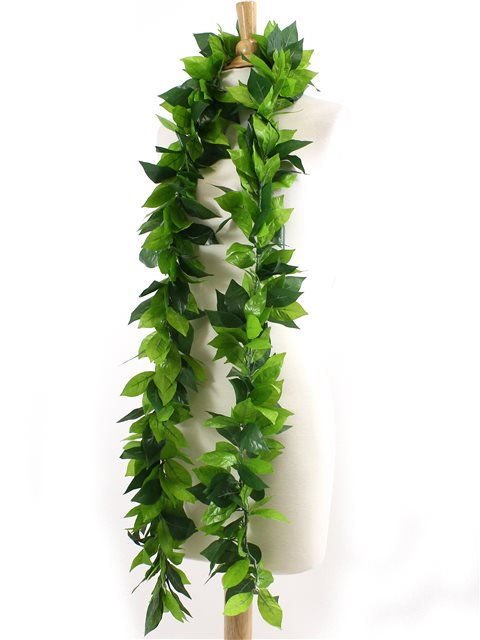 Hula Lot of 2 Hawaiian Silk Leis Maile Green Luau Wedding Graduation