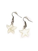 White Starfish Shell Earrings