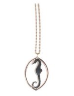 VP Sea Horse Necklace/Silver&K14 Gold Filled