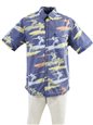 Kahala Stance Navy Cotton Men's Hawaiian Shirt
