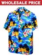 [Wholesale] Pacific Legend Sunset Blue Cotton Men&#39;s Hawaiian Shirt